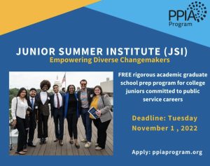 PPIA Junior Summer Institute flyer