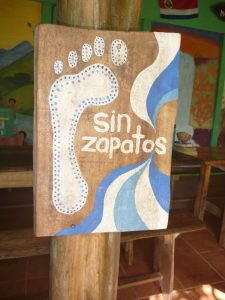 Sin Zapatos: Taken outside the kitchen area at Rancho Mastatal