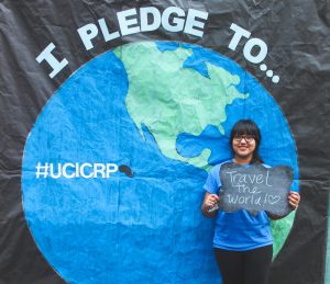 Junior Stacey Morales pledges to travel the world.