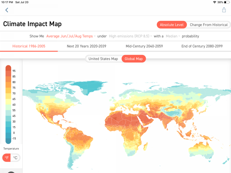 Climate Lab’s Projections of the World Future Temperature Maps Energy Blog