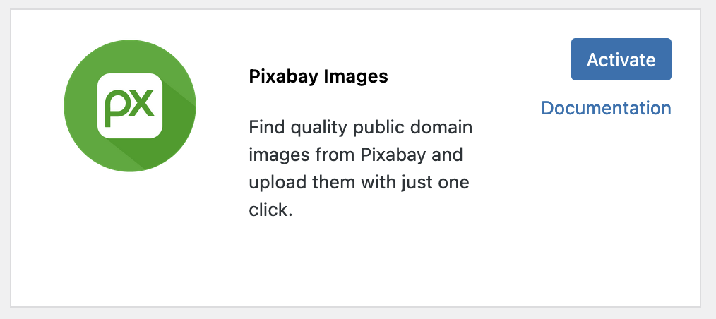 Activate Pixabay Images