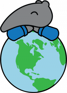 anteater on globe