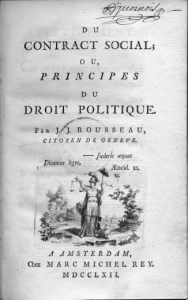 Frontispiece to Continental European edition of Rousseau's The Social Contrast (1762)