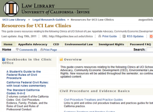 UCI Law Research Guides - Clinics