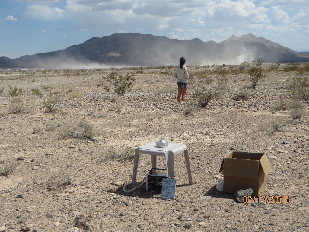 Sampling for Coccidioides outside of Las Vegas, NV in July 2015. 