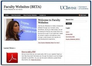 Screenshot of Faculty Websites