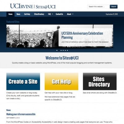 Sites @ UCI homepage