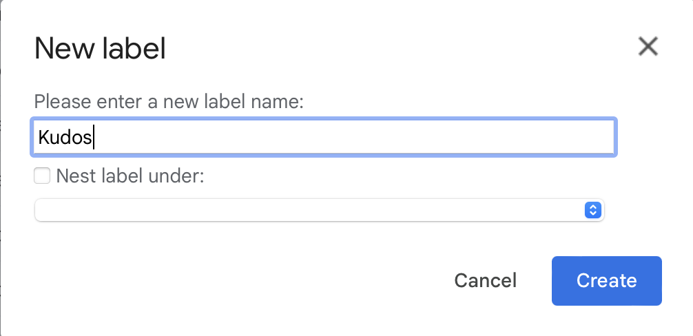 Give you new label a name
