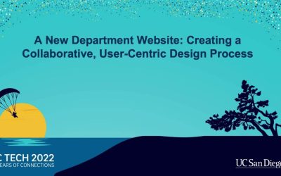 A New Department Website: UC Tech Presentation