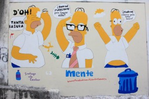 Homer Simpson Mural to remove graffiti and promote clean streets