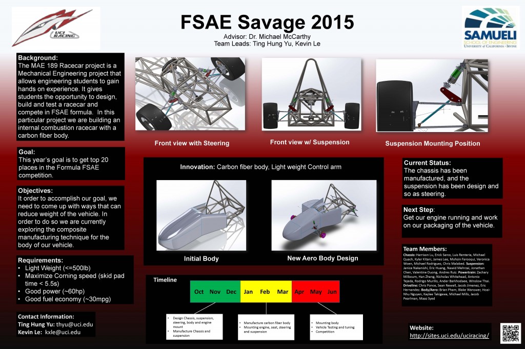 FSAE Savage 2014 Fall Design Poster