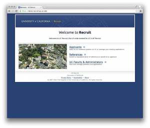 Sample homepage with campus image