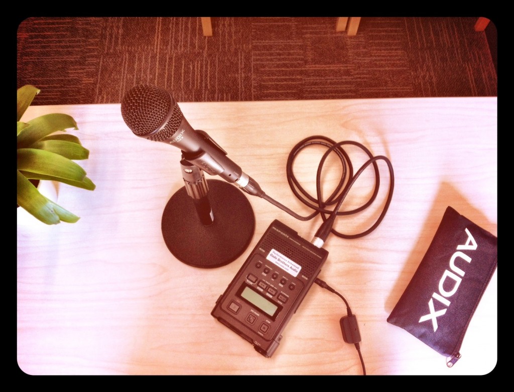 Awesome set-up for recording oral histories.
