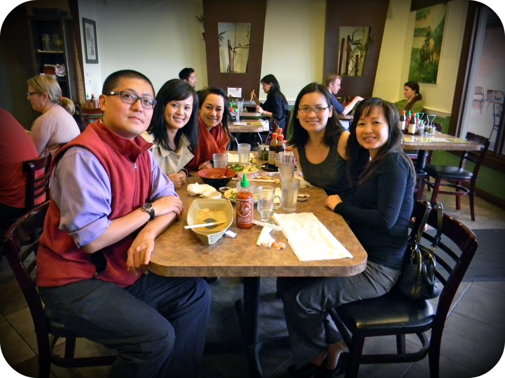 From left: Jim Lee, Thuy Vo Dang, Erin O'Brien, Nhi Lieu, and Linda Vo at lunch post-book signing event.
