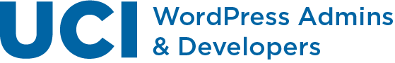 UCI WordPress Admins and Developers logo